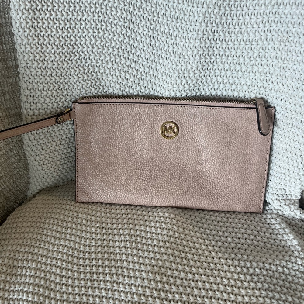 Michael Kors Pink Leather Wristlet